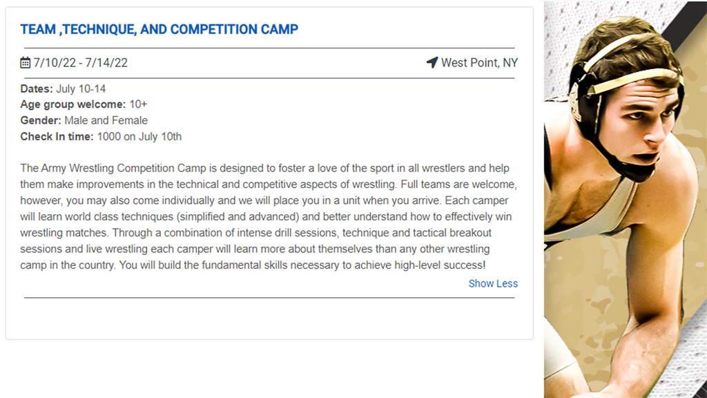 Army Wrestling Competition Camp