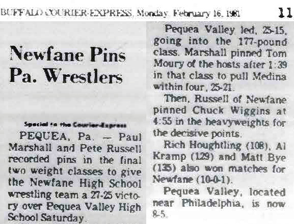 Newfane Pins Pa. Wrestlers