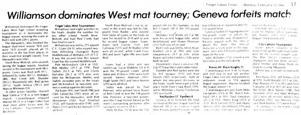 Geneva forfeits match