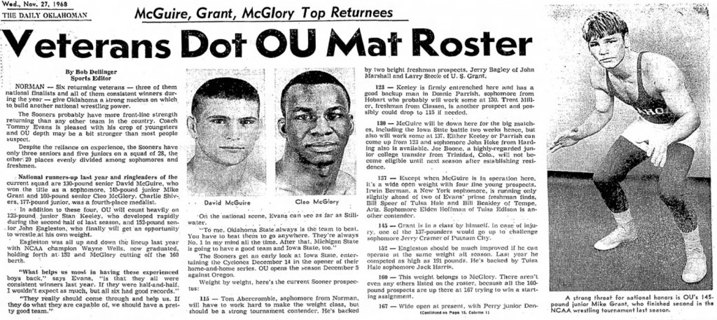 Veterans Dot OU Mat Roster (1 of 2)
