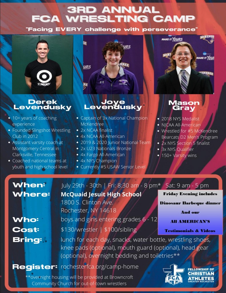 3rd Annual FCA Wrestling Camp