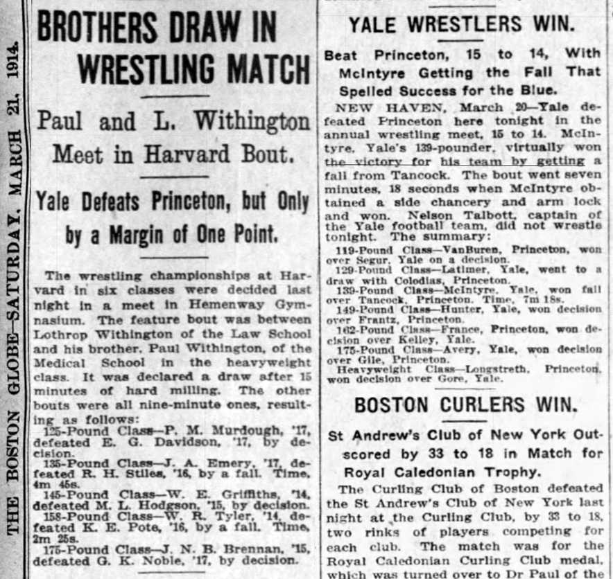 Brothers Draw In Wrestling Match