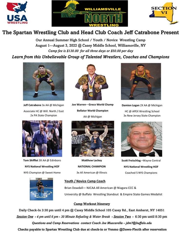 Spartan Wrestling Club Summer Camp