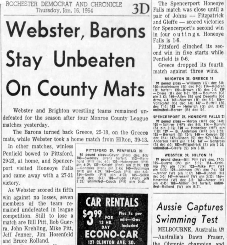 Webster, Barons Stay Unbeaten On County Mats