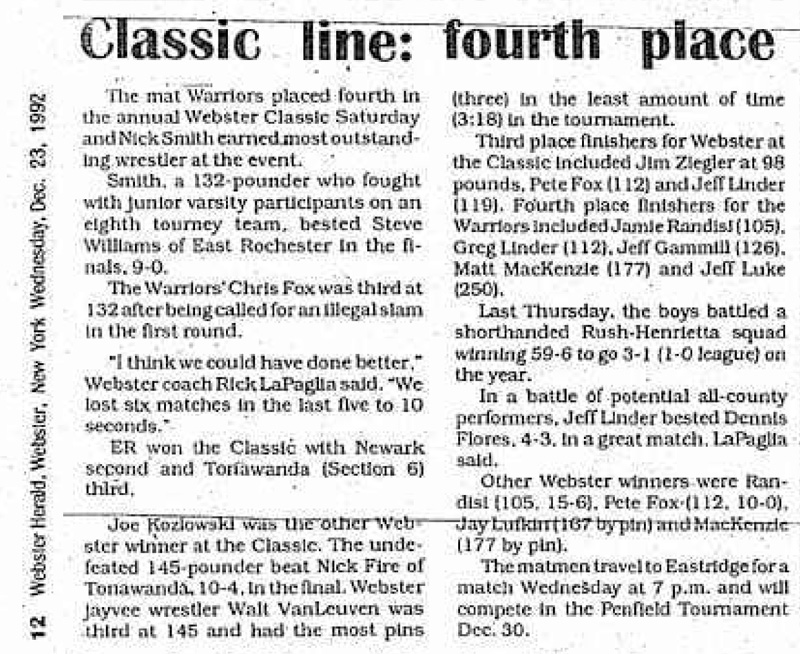 Classic line: fourth place