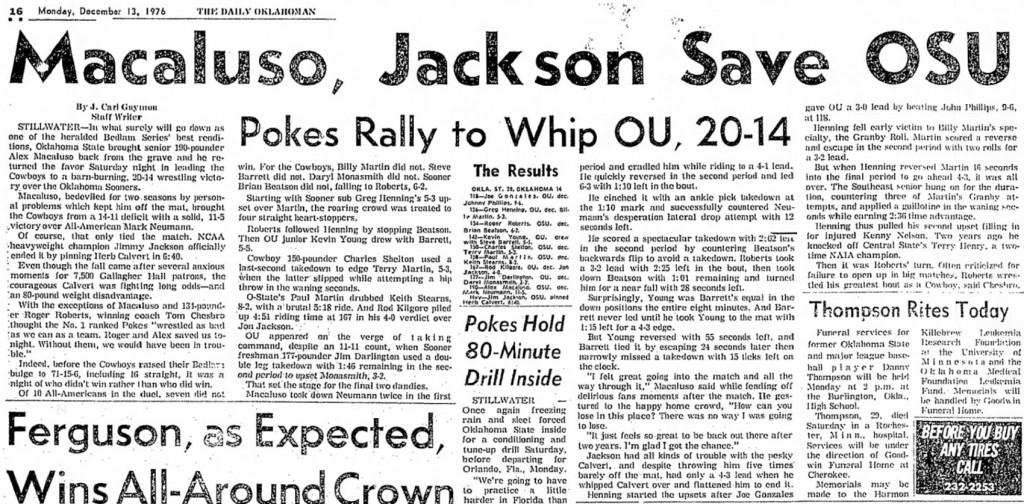 Macaluso, Jackson Save OSU