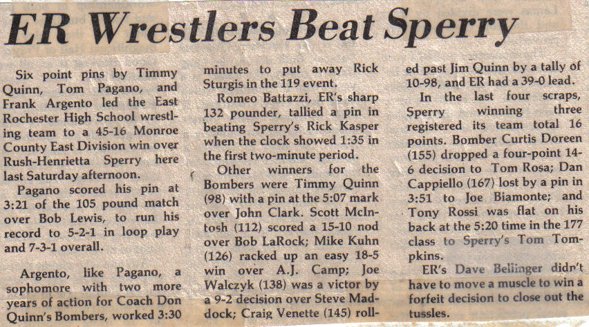 ER Wrestlers Beat Sperry