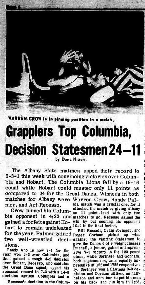 Albany Tops Columbia, Decision Statesmen 24-11