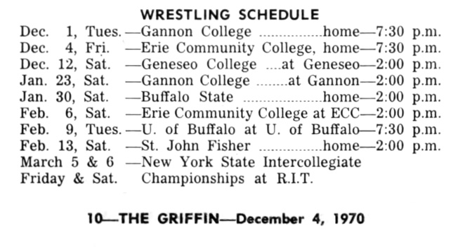 1970-1971 Canisius Golden Griffins