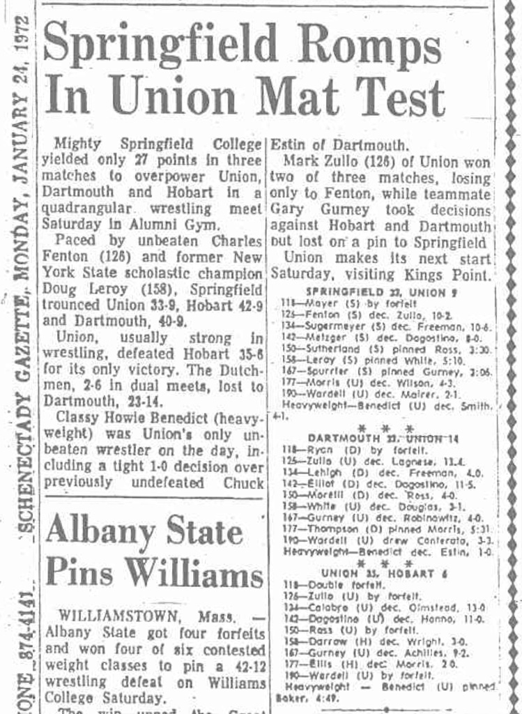 Springfield Romps In Union Mat Test