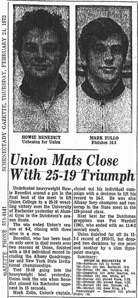 Union Mats Close With 25-19 Triumph