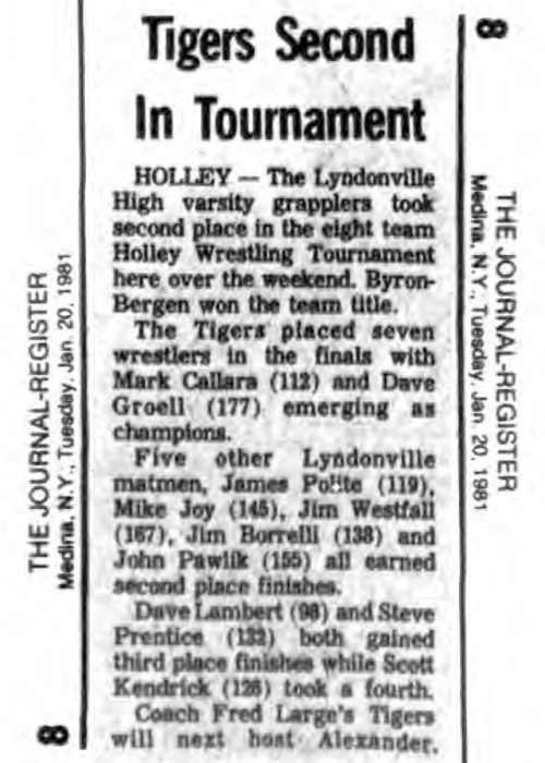 Tigers Second In Tournament