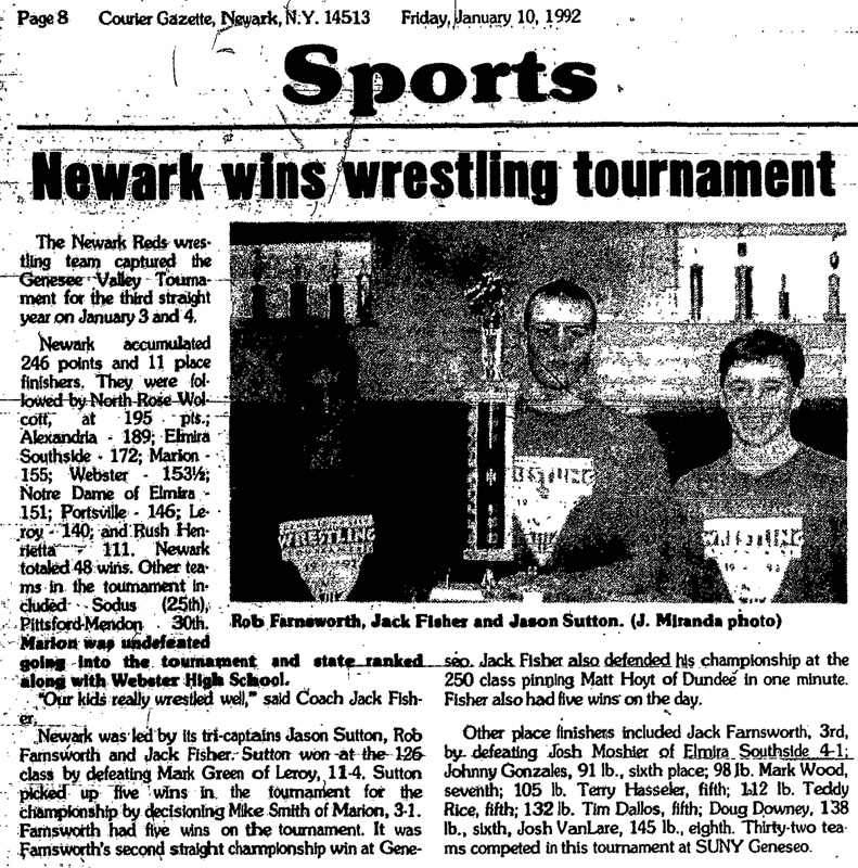 Newark wins wrestling tournament