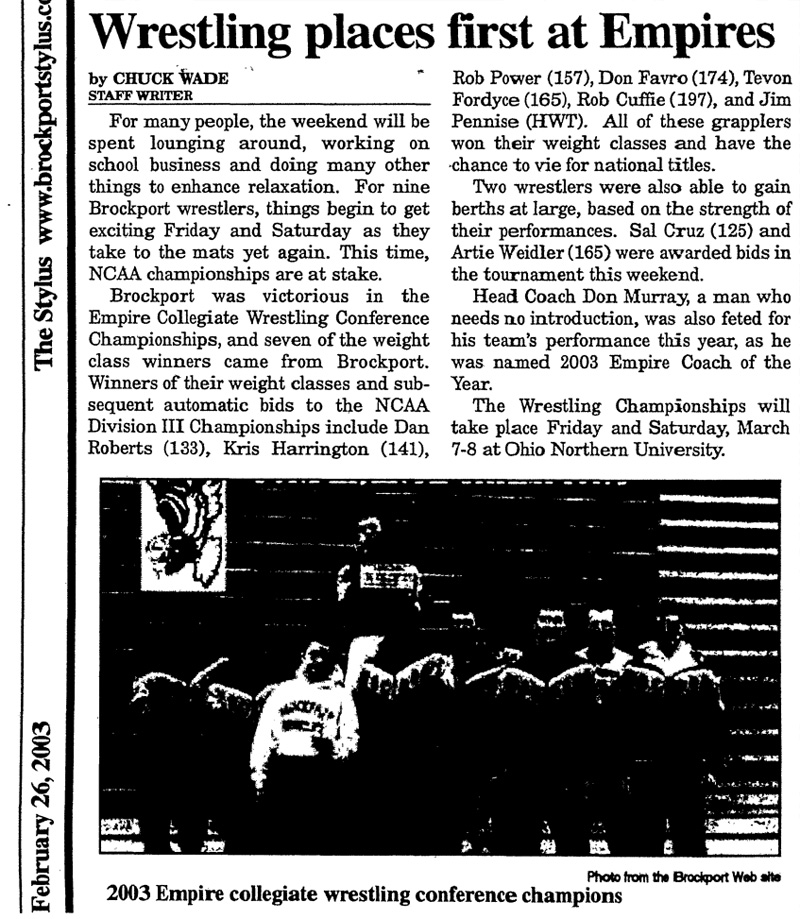 Brockport places first at Empires