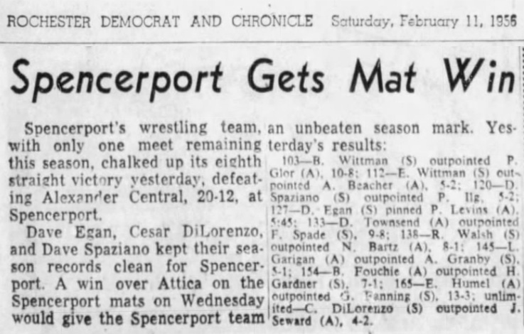 Spencerport Gets Mat Win