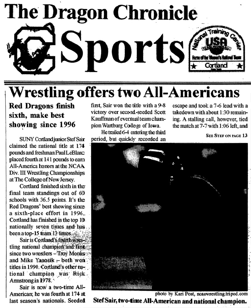 Wrestling offers two All-Americans