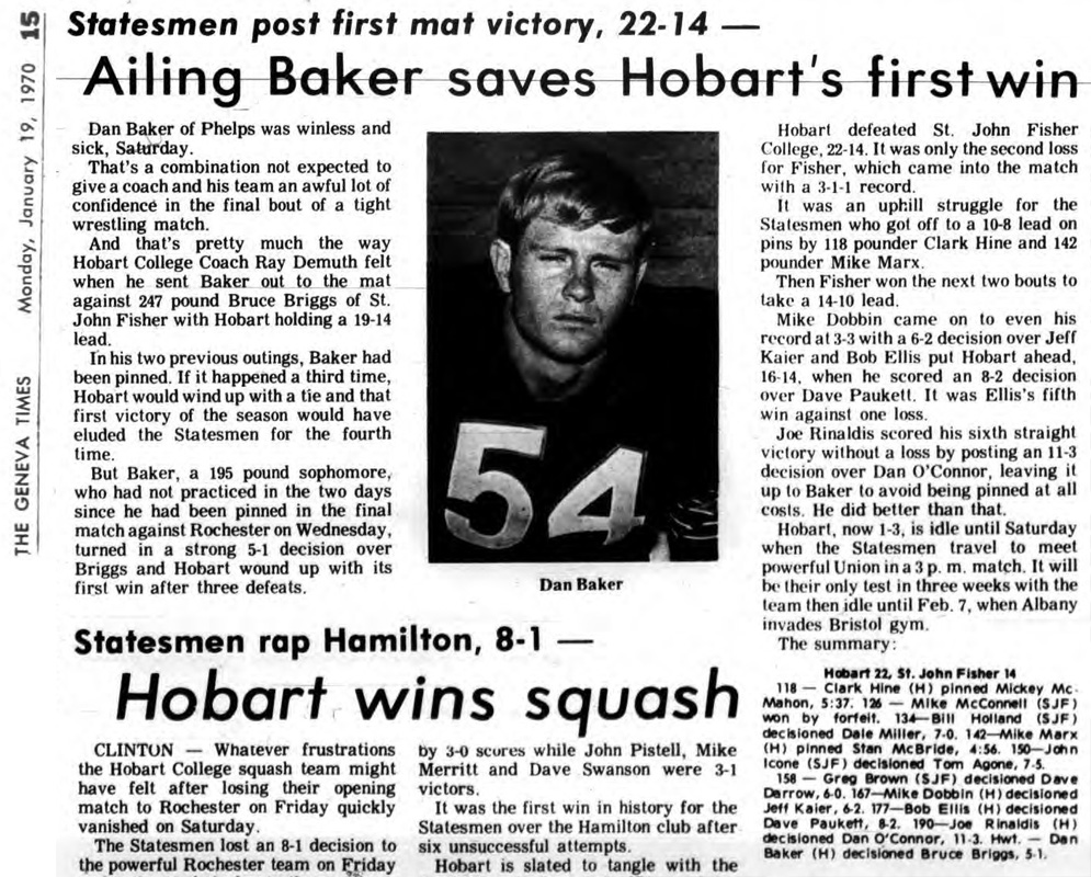 Ailing Baker saves Hobart's first win