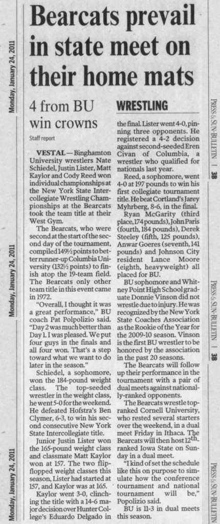 Bearcats prevail in state meet on their home mats