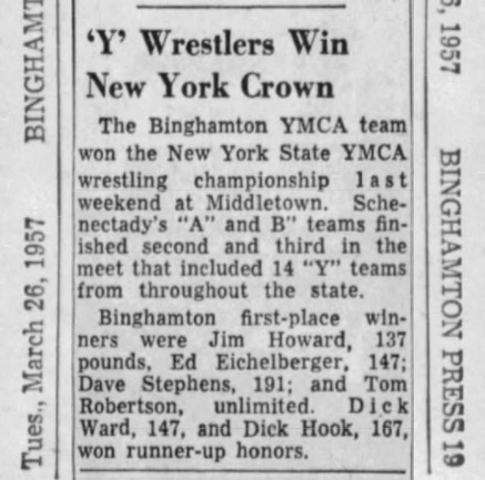 'Y' Wrestlers Win New York Crown