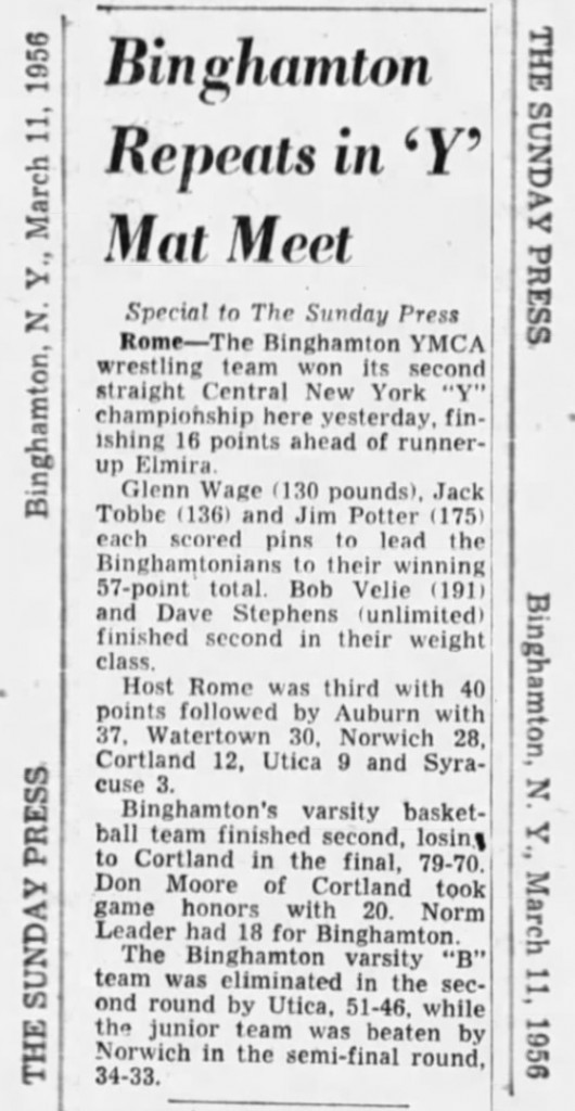 Binghamton Repeats in Y Mat Meet