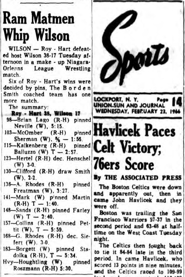 Ram Matmen Whip Wilson