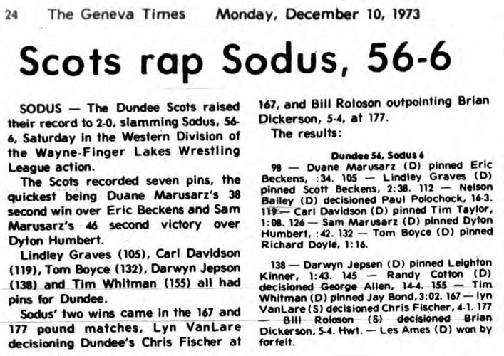 Scots rap Sodus, 56-6