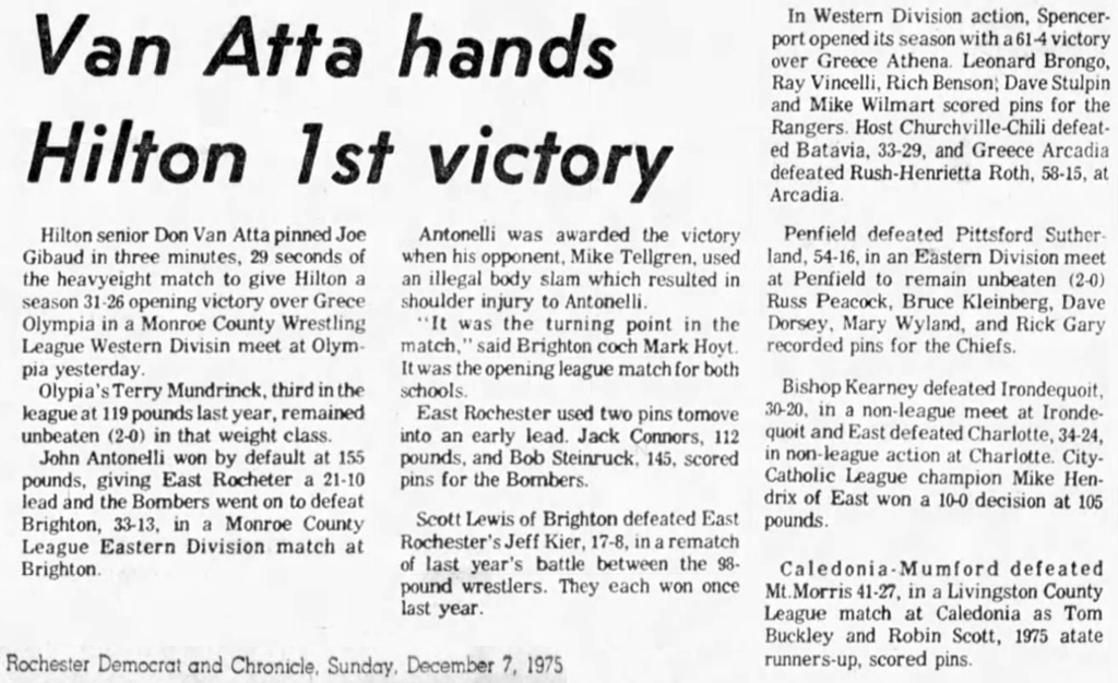 Van Atta hands Hilton 1st victory