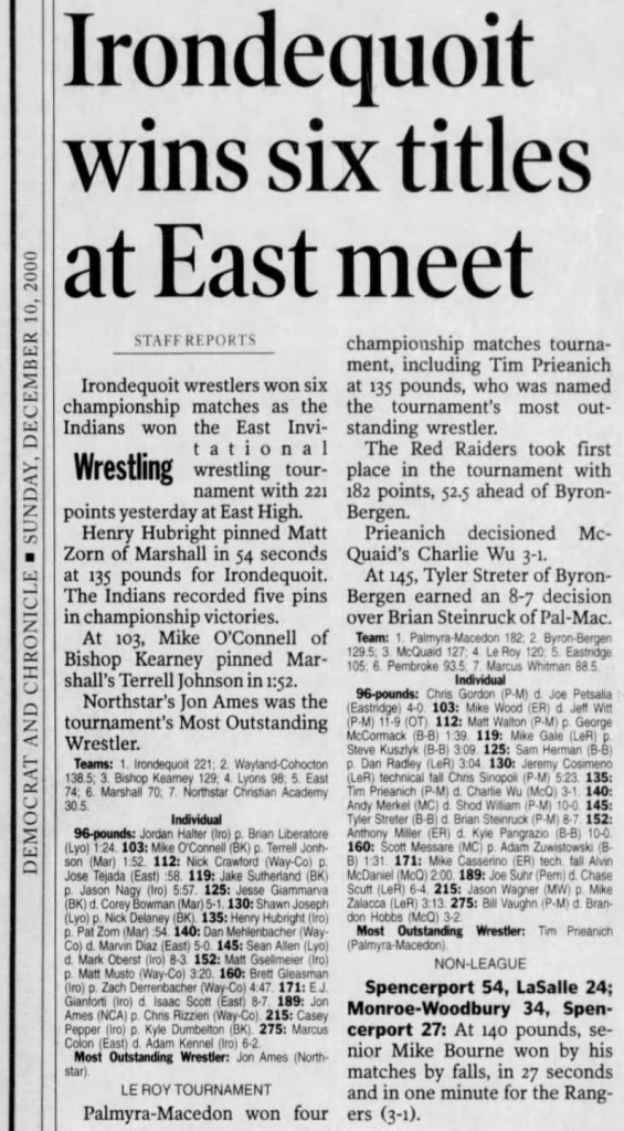 Irondequoit wins six titles at East meet