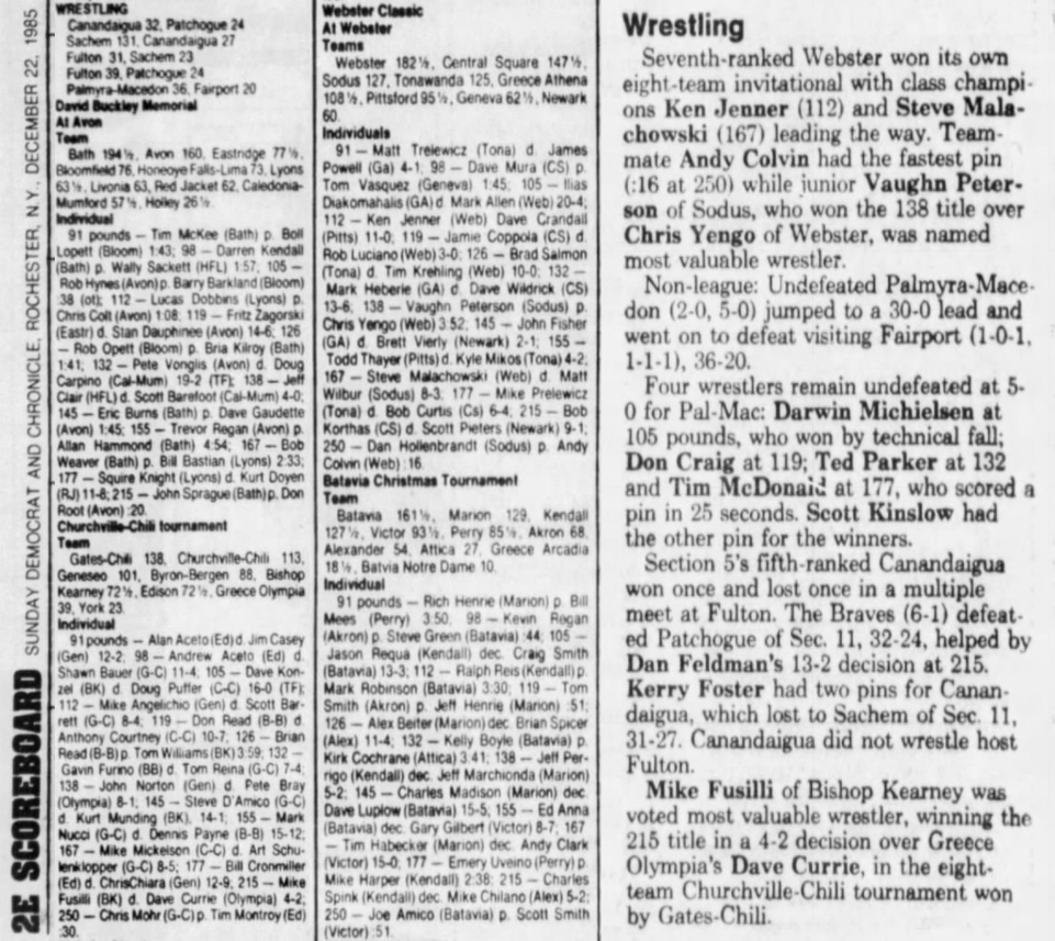 Churchville-Chili Tournament