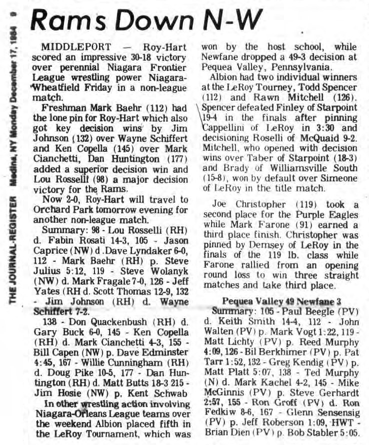 Pequea Valley 49, Newfane 3