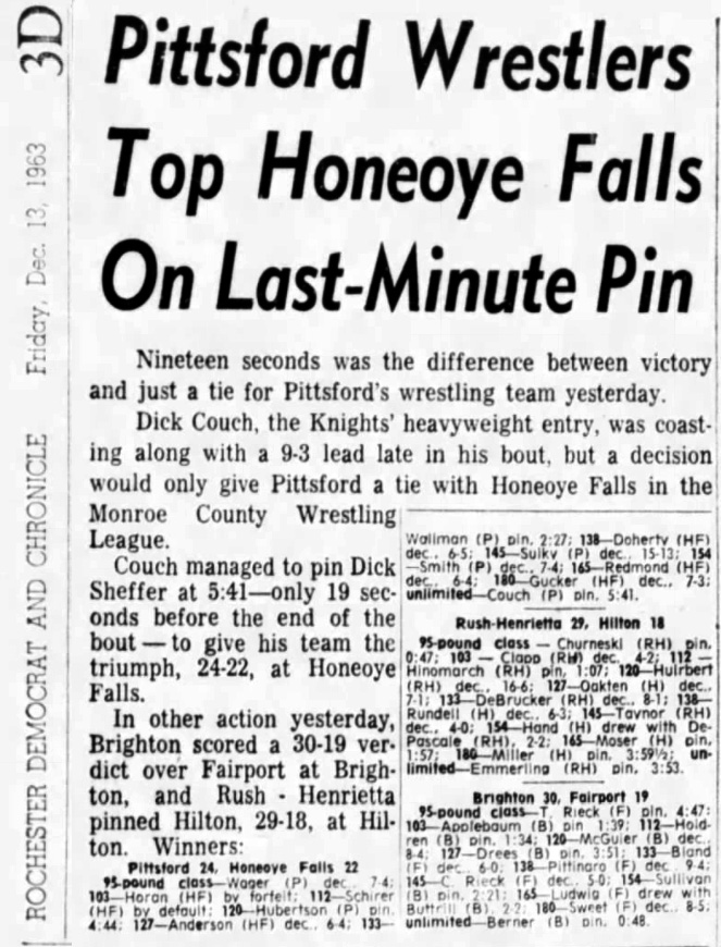 Brighton 30, Fairport 19