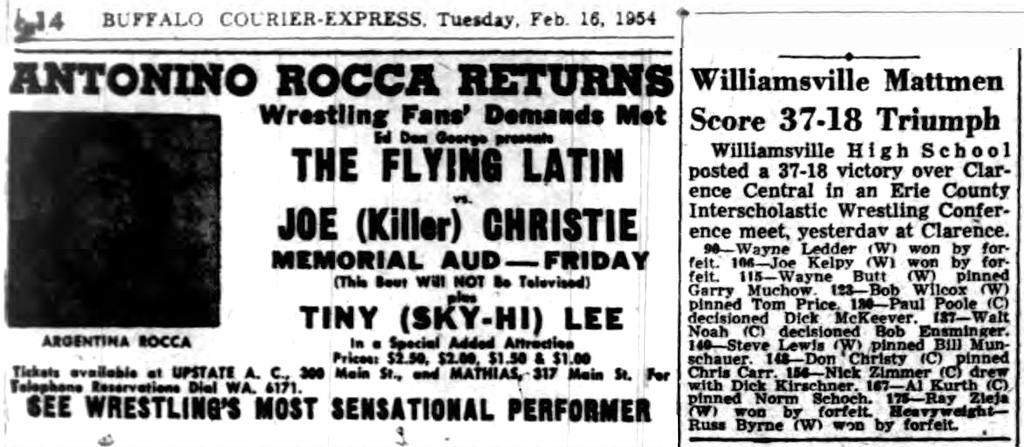 Williamsville Matmen Score 37-18 Triumph