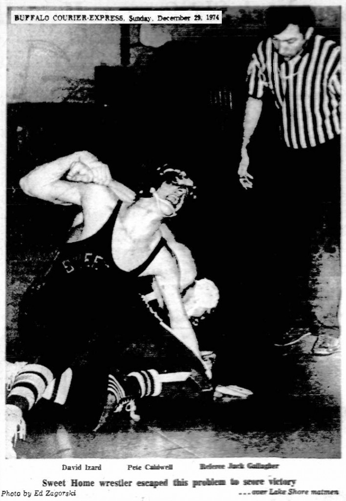 David Izard escapes Pete Caldwell