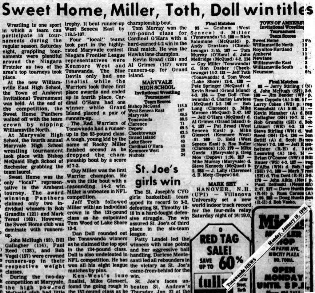 Sweet Home, Miller, Toth, Doll win titles