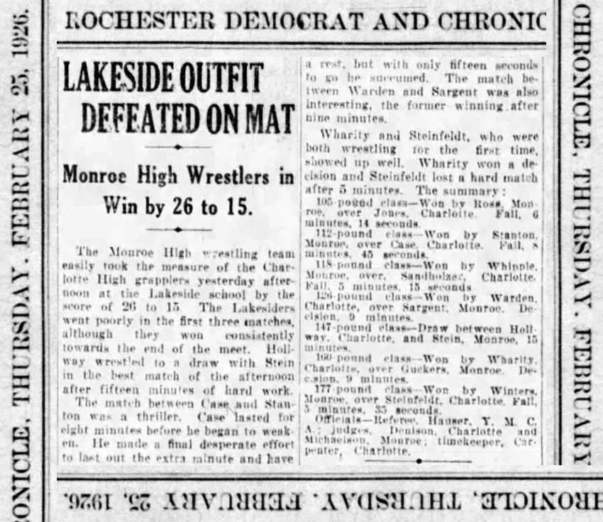 Lakeside Outfit Defeated On Mat