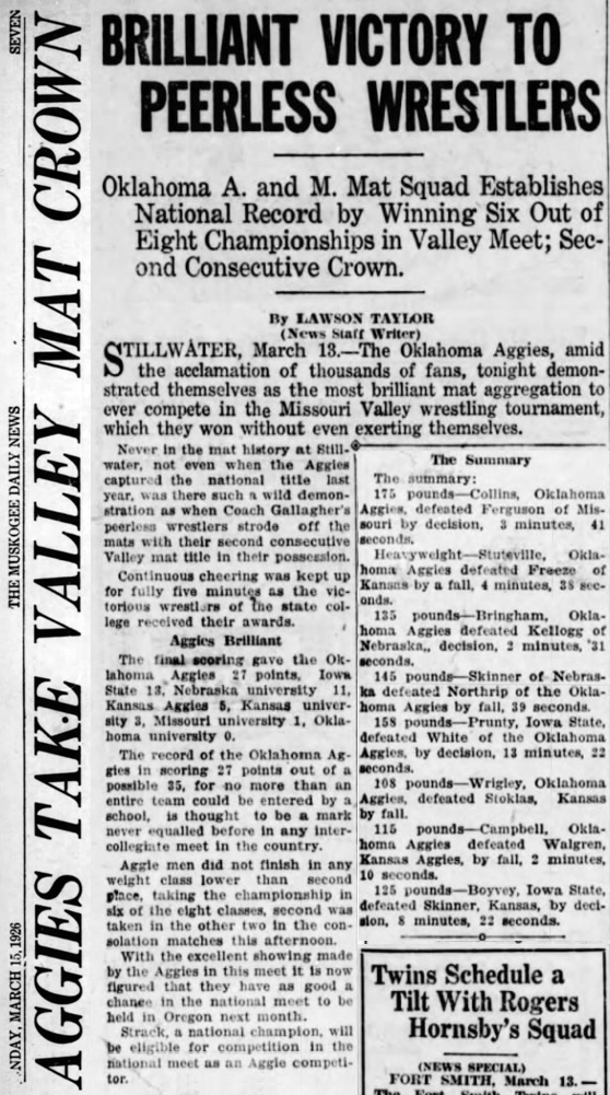 Aggies Take Valley Mat Crown