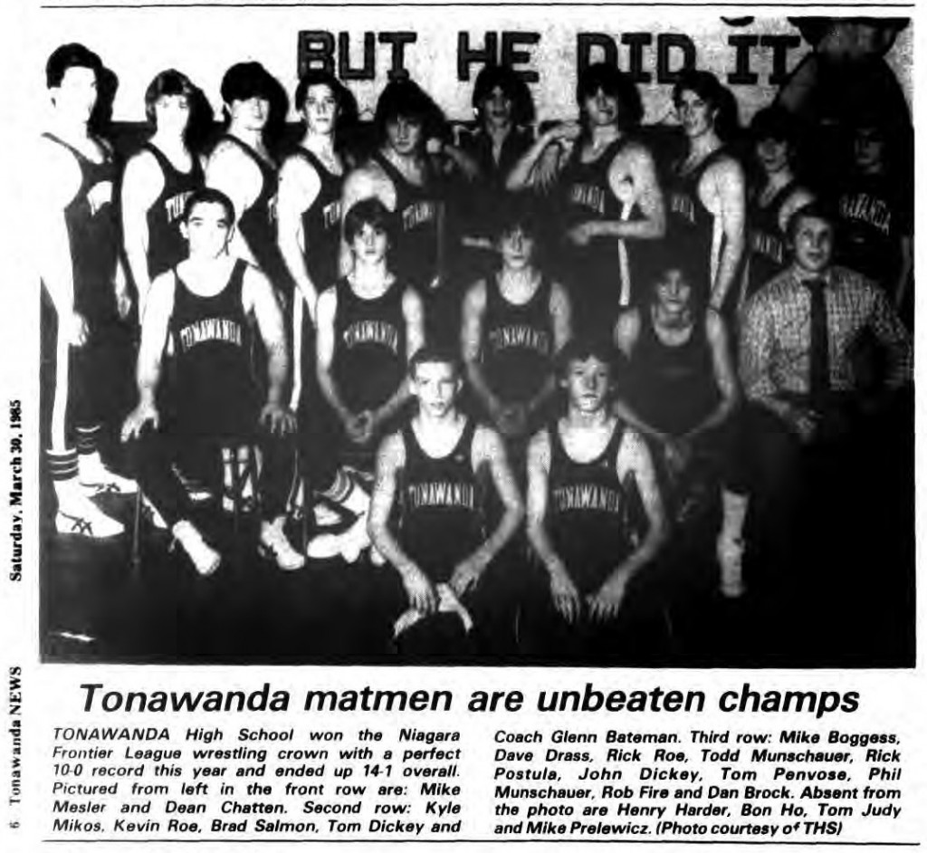 Tonawanda matmen are unbeaten champs