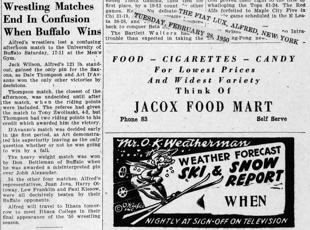 Wrestling Matches End in Confusion When Buffalo Wins