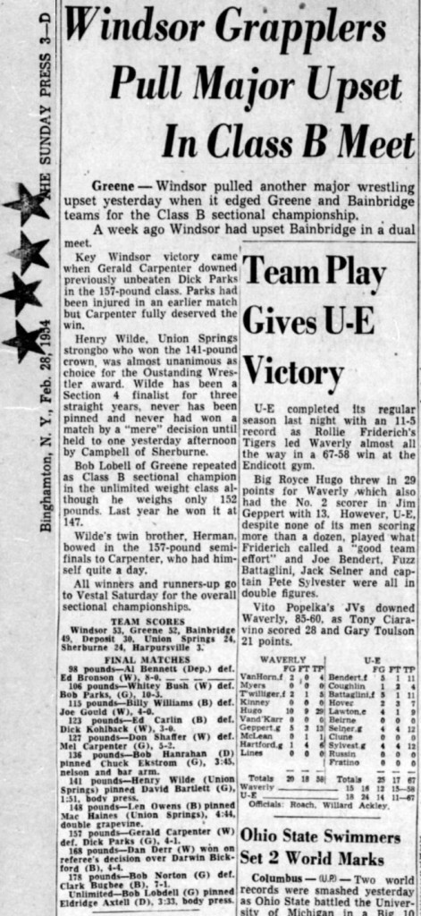 Windsor Grapplers Pull Major Upset In Class B Meet