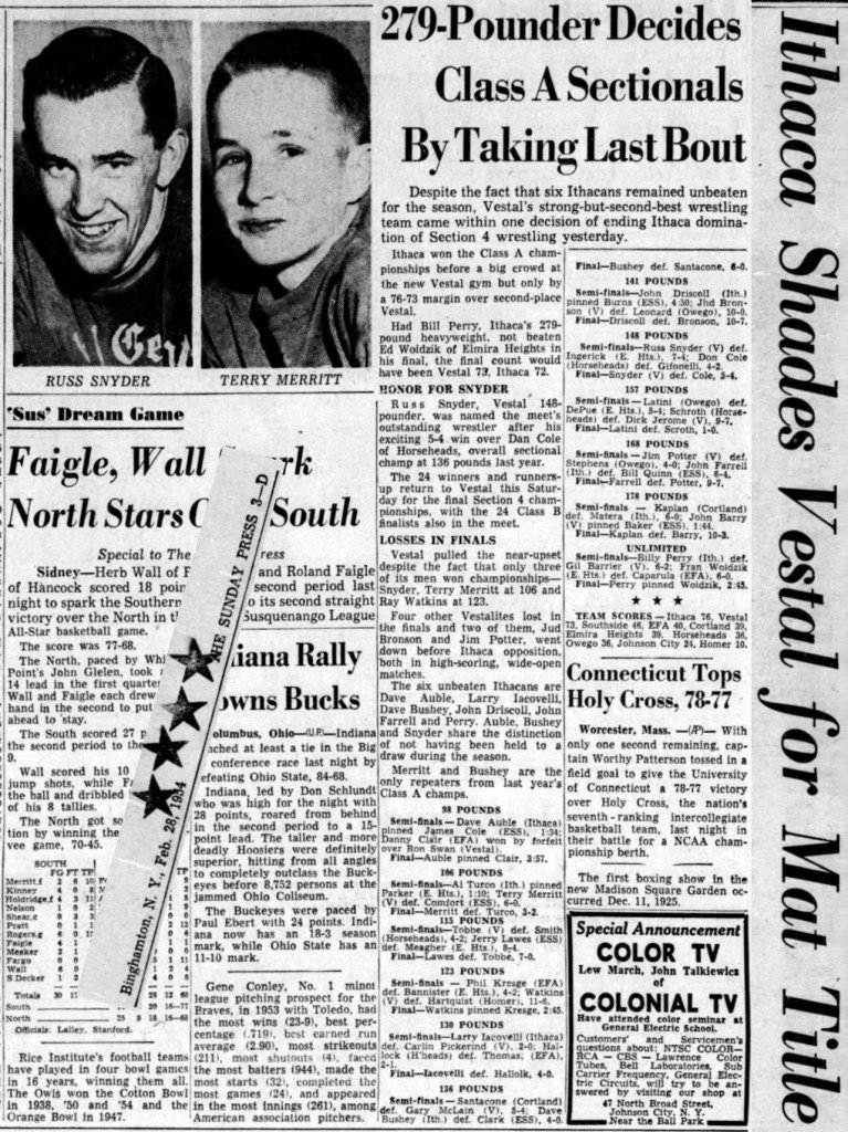 Ithaca Shades Vestal for Mat Title