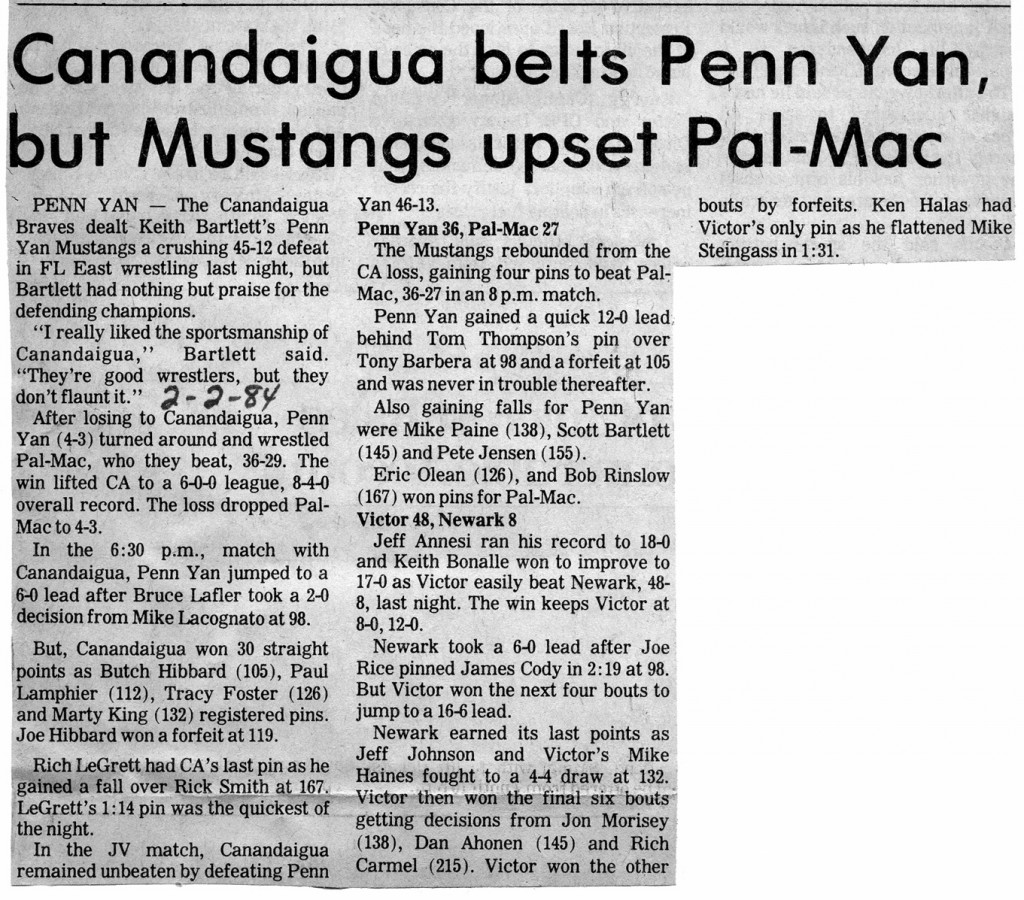 Canandaigua belts Penn Yan, but Mustangs upset Pal-Mac