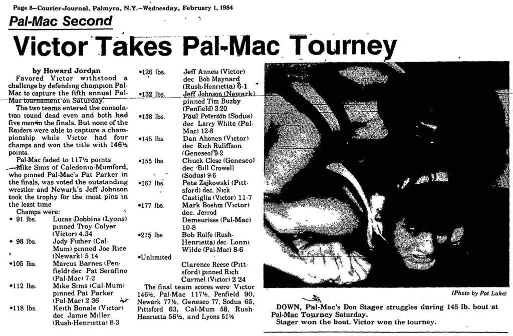 Victor Takes Pal-Mac Tourney