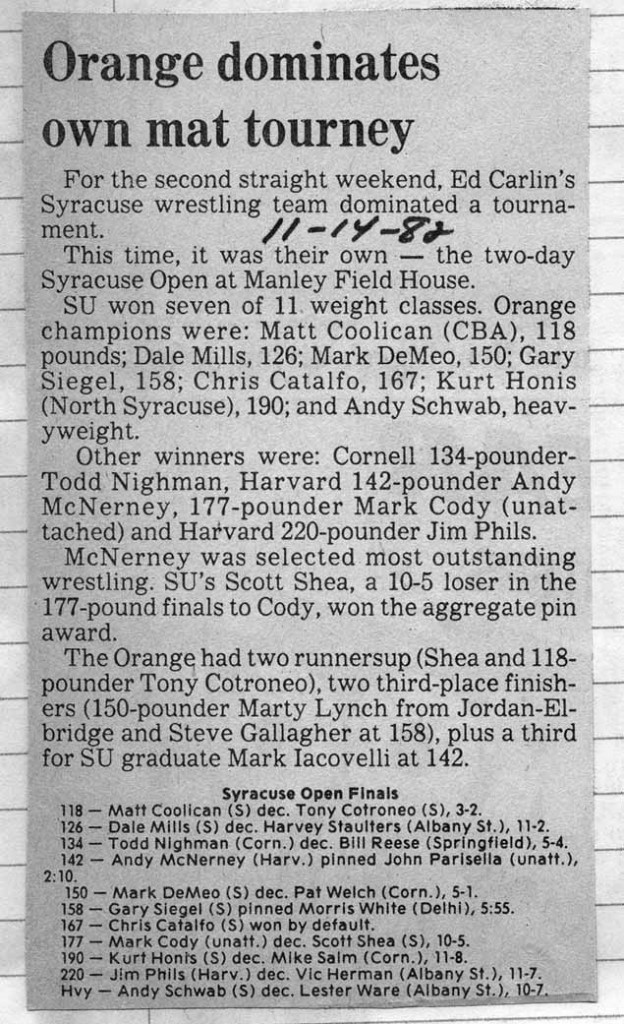 Orange dominates own mat tourney