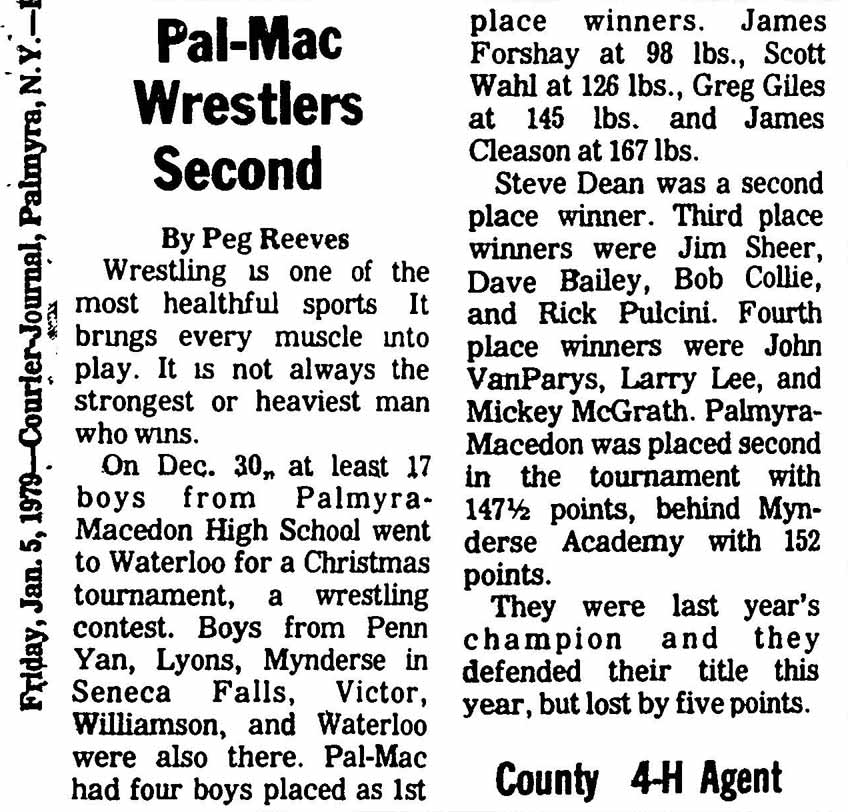 Pal-Mac Wrestlers Second