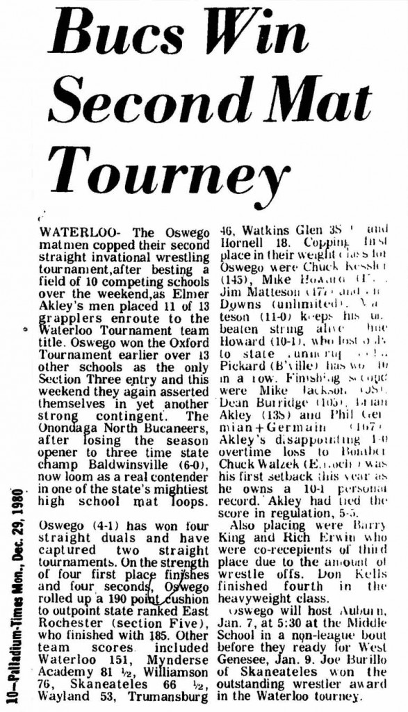 Bucs Win Second Mat Tourney