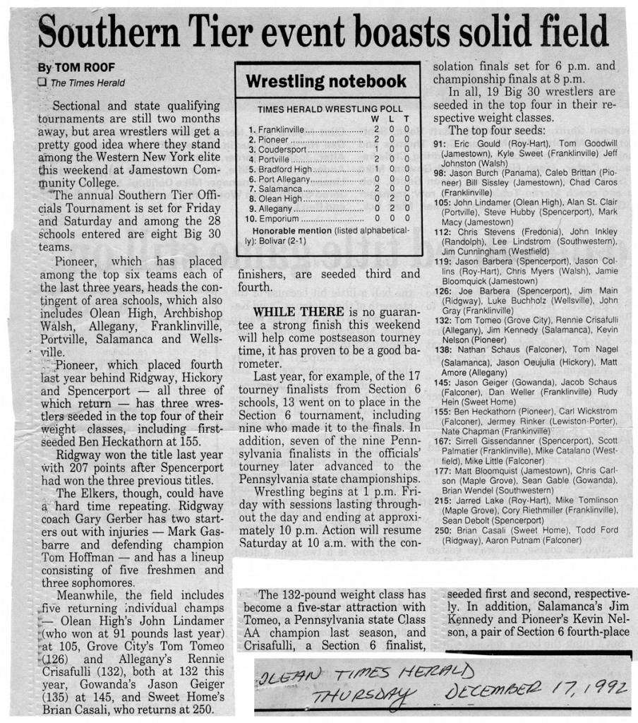 Southern Tier event boasts solid field