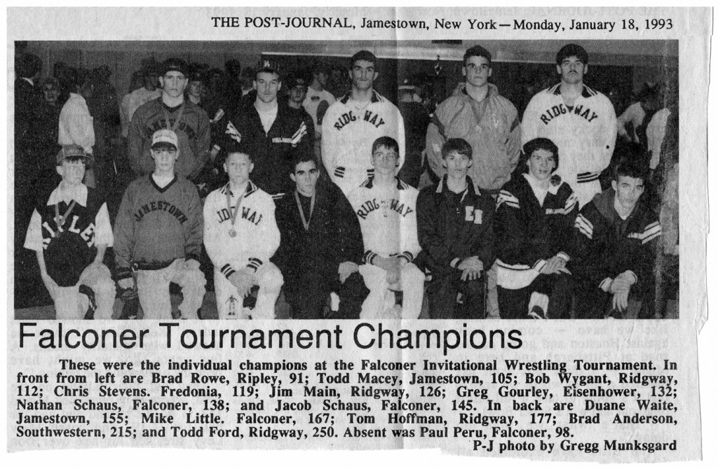 Falconer Tournament Champions