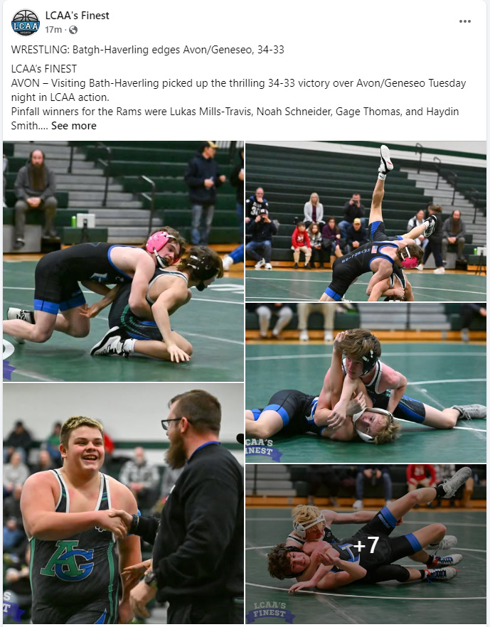 Haverling edges Avon/Geneseo, 34-33