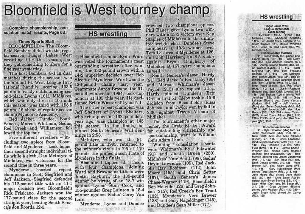 Bloomfield is West tourney champ