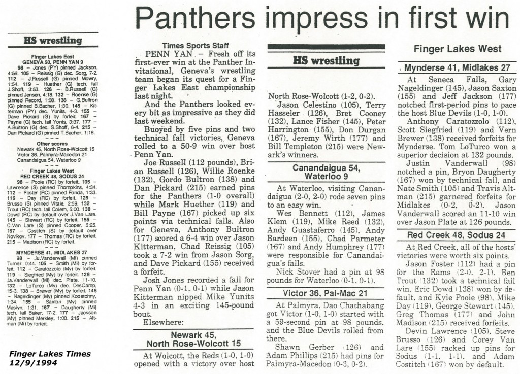 Newark 45, North Rose-Wolcott 15